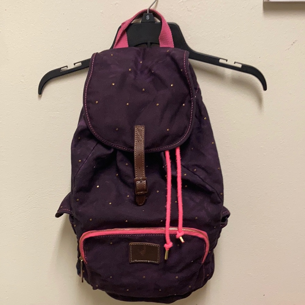 Pink purple and pink with gold studs backpack